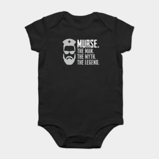 Funny Murse Gift Idea Male Nurse Baby Bodysuit